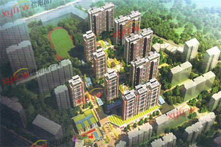 阳光河畔87平套二好楼层带车库全明户型